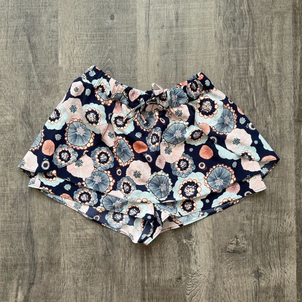 Zara Floral Crepe Skort